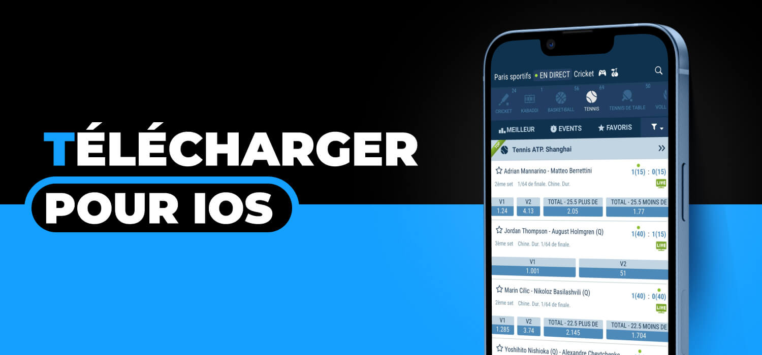 1xBet App pour iOS