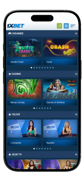 jeu en ligne sur l'application 1xBet